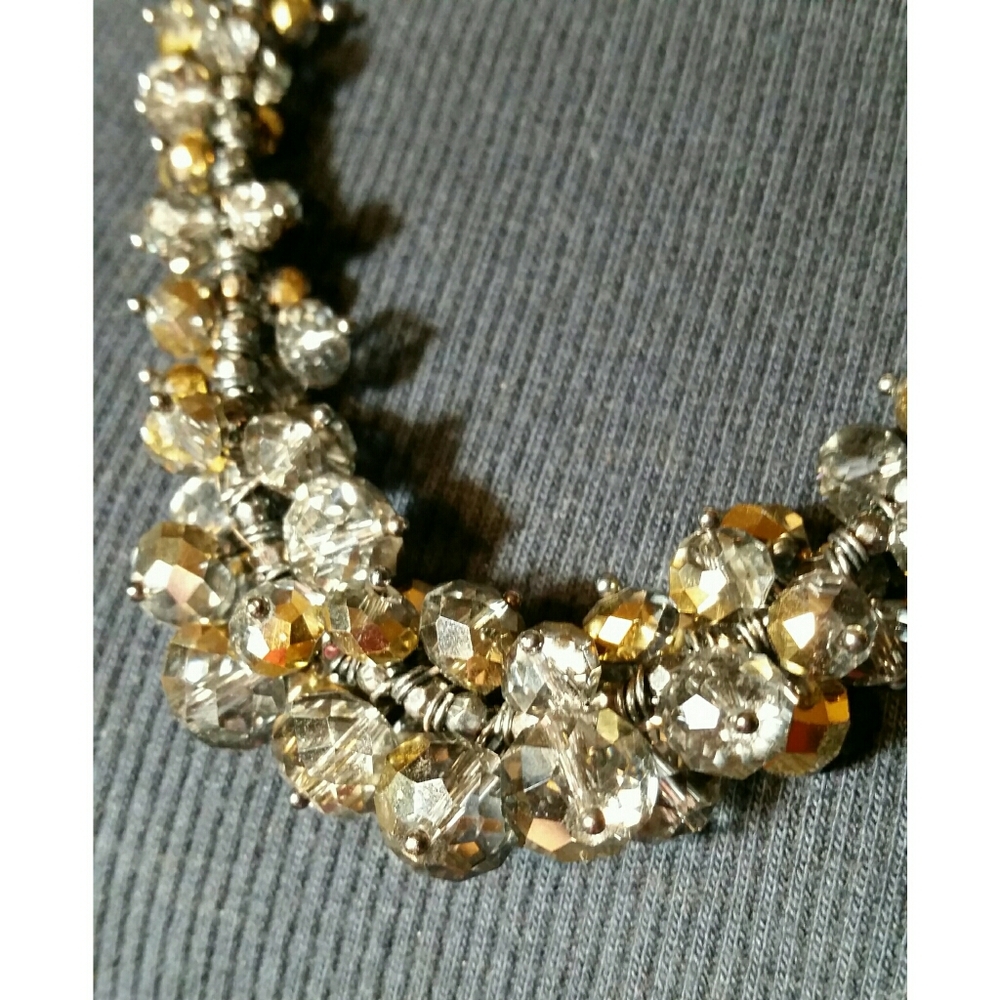 Simply Vera NECKLACE Smoke Tone Chain & Glass Bead - Picture 4 of 11